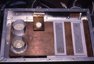 An inside view of the 2 meter amp.